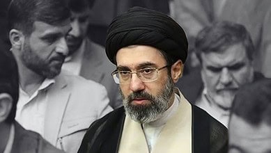 Mojtaba Khamenei, son of Iran's Supreme Leader, in a serious discussion with officials, highlighting his.