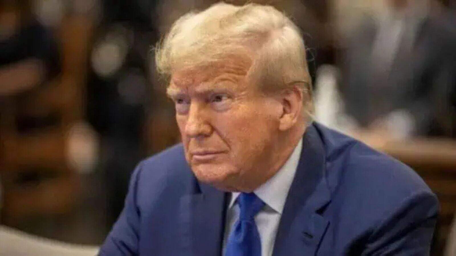 US President Donald Trump addresses a meeting