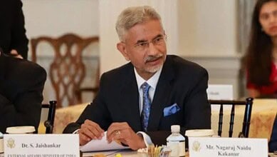 External Affairs Minister Dr S Jaishankar in a meeting