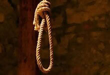 Image of a noose hanging against a brick wall, symbolising a tragic death related to financial distress.
