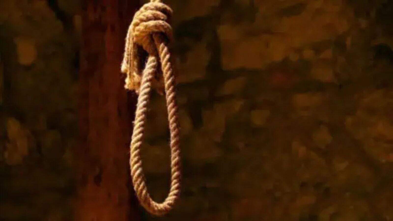 Image of a noose hanging against a brick wall, symbolising a tragic death related to financial distress.