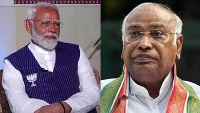 Narendra Modi and Mallikarjun Kharge