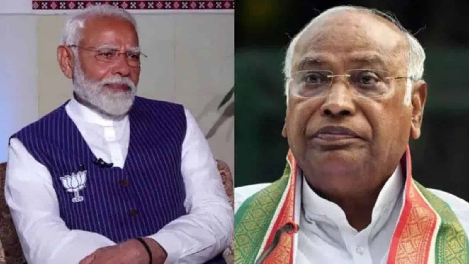 Narendra Modi and Mallikarjun Kharge
