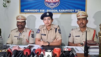 Police officials addressing media after tragic incident involving drowning of three daughters.