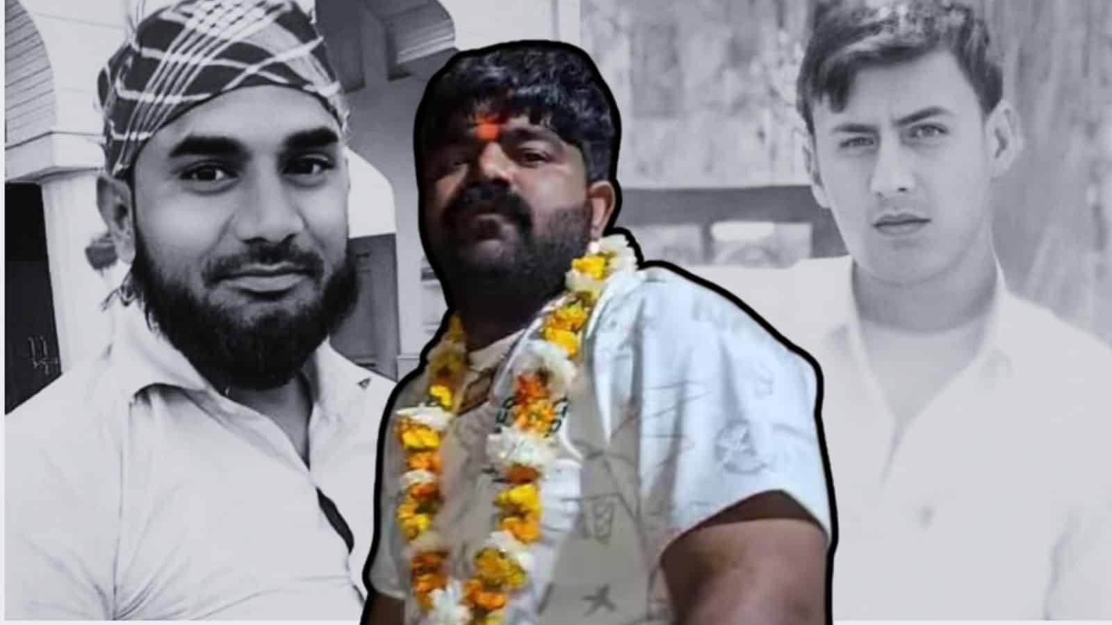 Monu Manesar returning to Gurugram village after bail in Nasir-Junaid murder case.