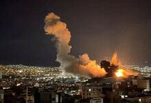 Explosion in Saudi residential area at night with smoke and fire.