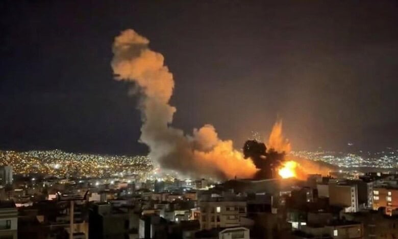 Explosion in Saudi residential area at night with smoke and fire.
