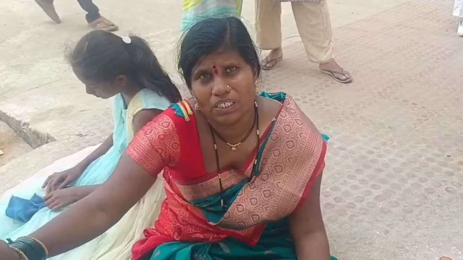 An injured woman receives treatment in Adilabad