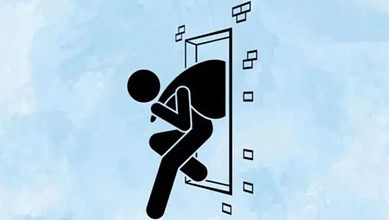 A graphic depiction of a burglar entering a house, symbolising the recent theft by a Nepalese couple in Jubilee Hills, Hyderabad.