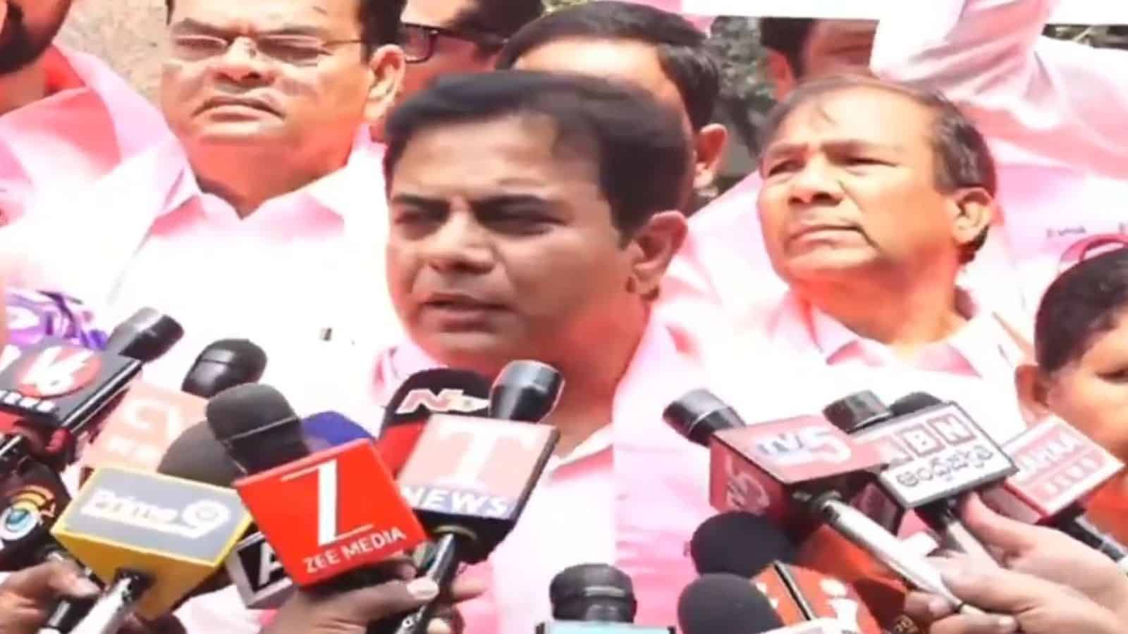 KTR addresses the media at Gunpark