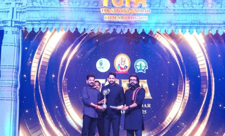 Telangana CM Revanth Reddy at the Telangana Gaddar Film Awards