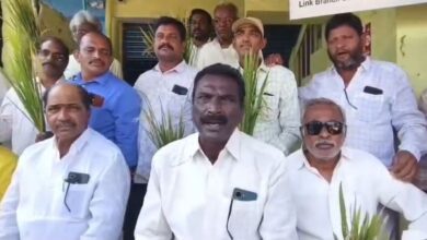 Farmers stage a sit-in protest in Khammam