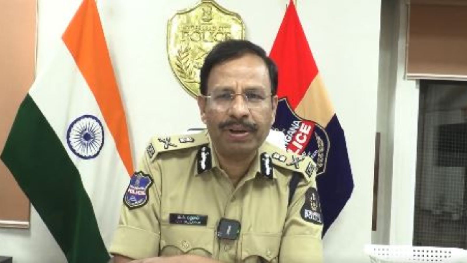 Hyderabad police Commissioner VC Sajjanar delivers a messge against betting