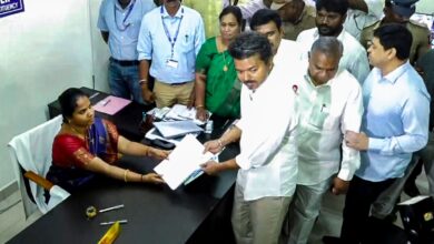 TVK President Vijay files nomination in Chennai