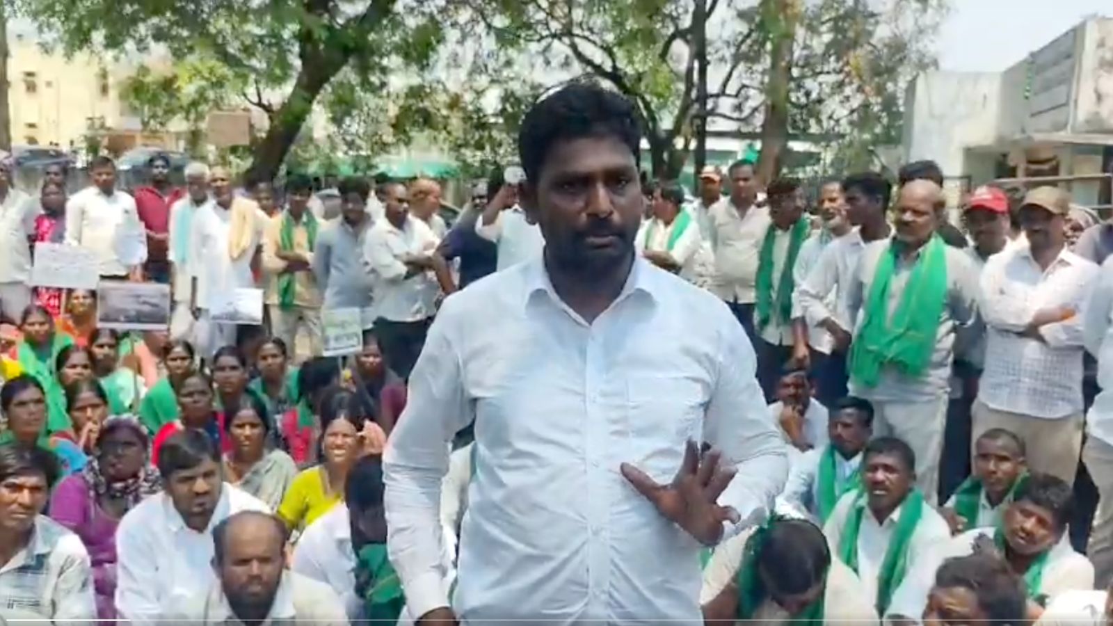 Congress sarpanch rebels against own govt over land acquisition in Vikarabad