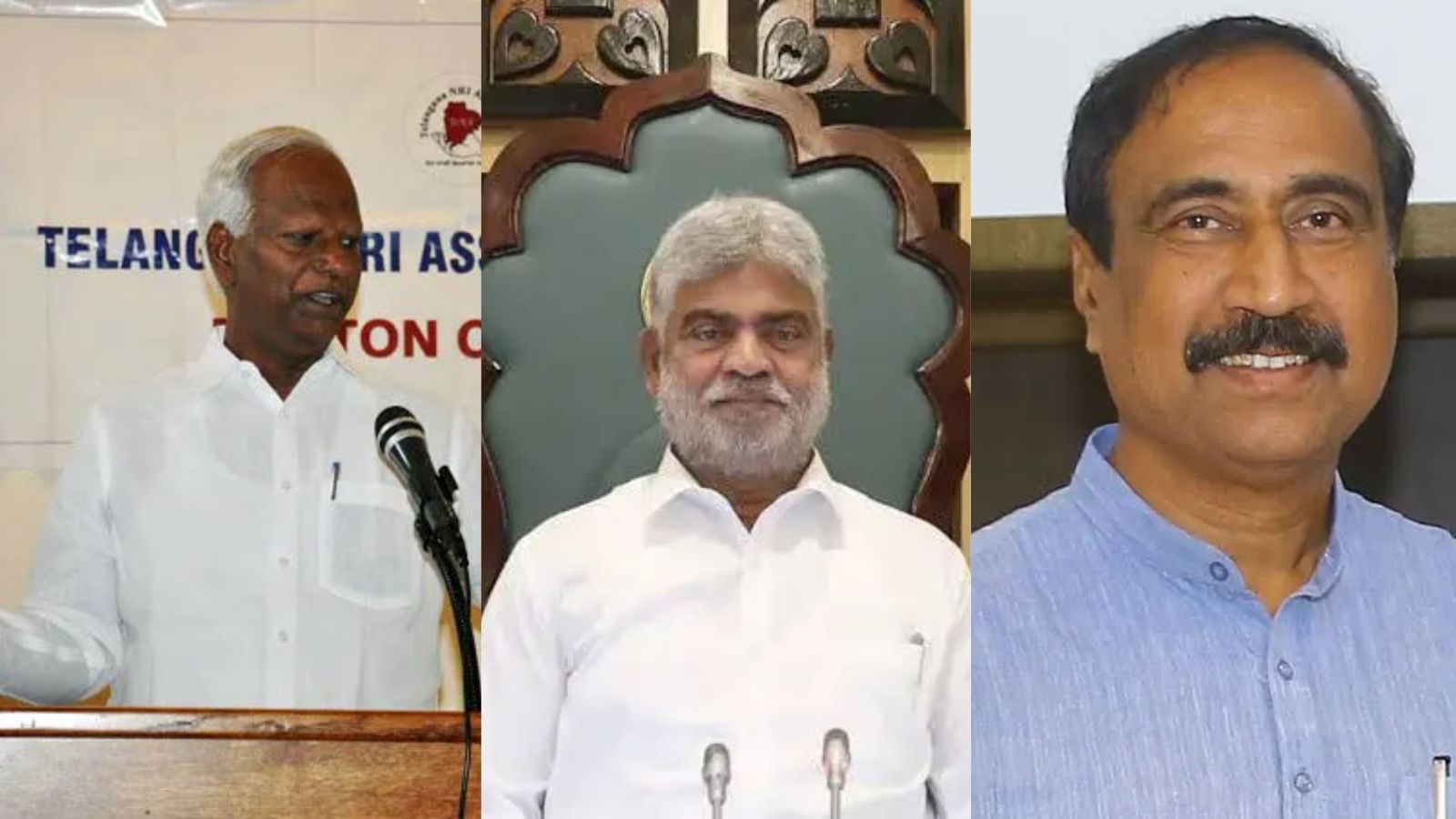 From left: MLA Kadiyam Srihari, Speaker Gaddam Prasad Kumar and MLA Sanjay Kumar