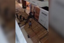 ceiling boards crash in Lake Shore Mall in Kukatpally