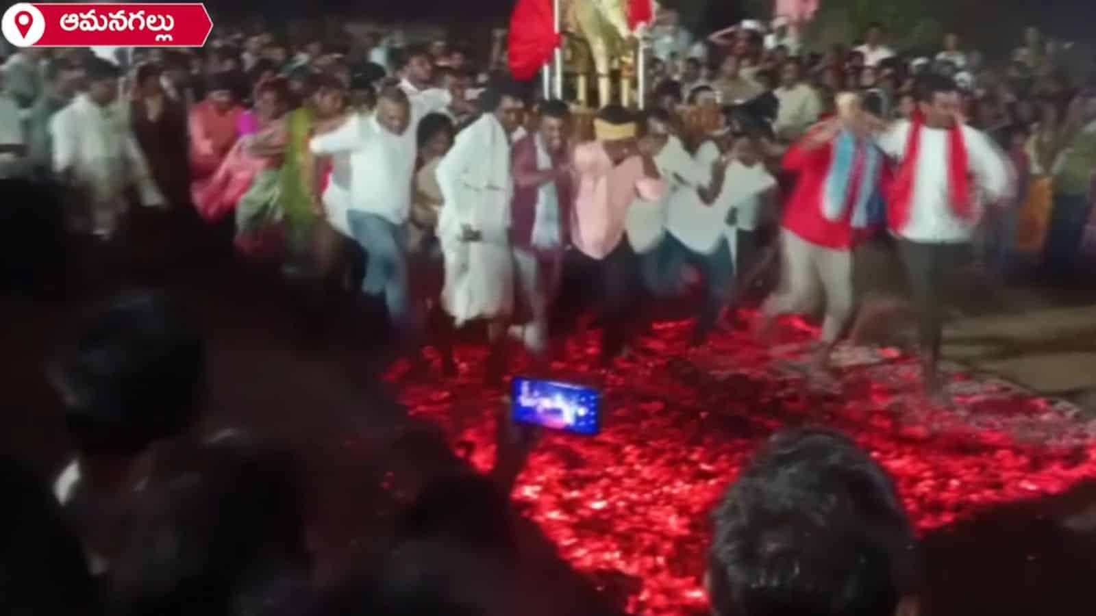 Devotees fall on burning coal while performing ritual in Telangana, 7 injured