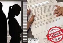 Silhouettes of a couple facing away, symbolising separation and divorce.