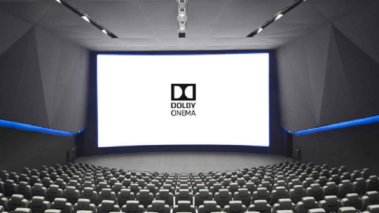 Modern Dolby Cinema theatre in Hyderabad with large screen and comfortable seating.