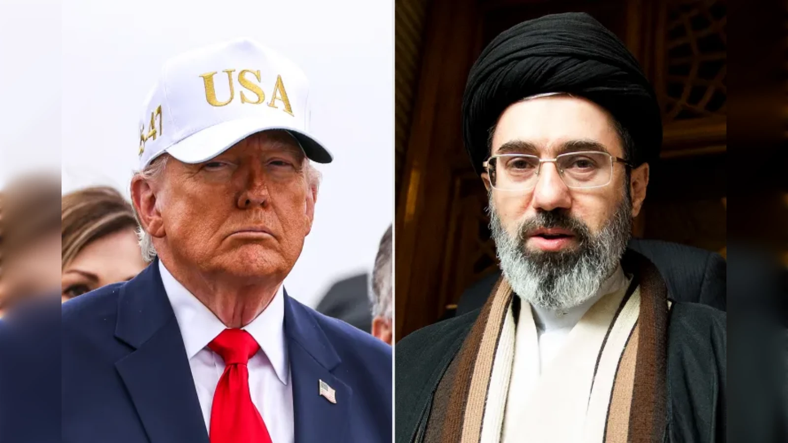 US President Donald Trump and Iran’s Supreme Leader Mojtaba Khamenei.