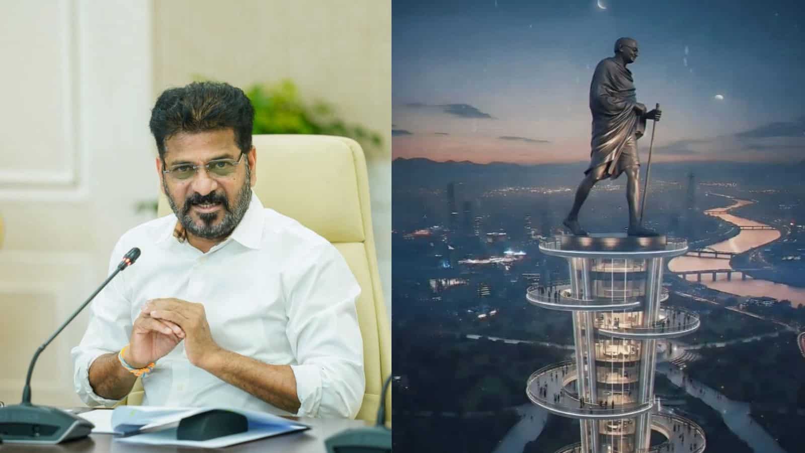 Man speaking at a meeting with a cityscape and statue in the background, related to Musi rejuvenation pro.