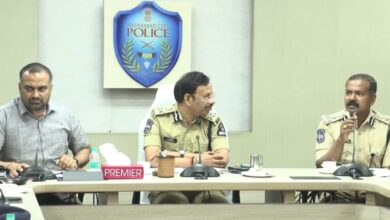 GHMC Commissioner RV Karnan reviews monsoon preparedness with Hyderabad police