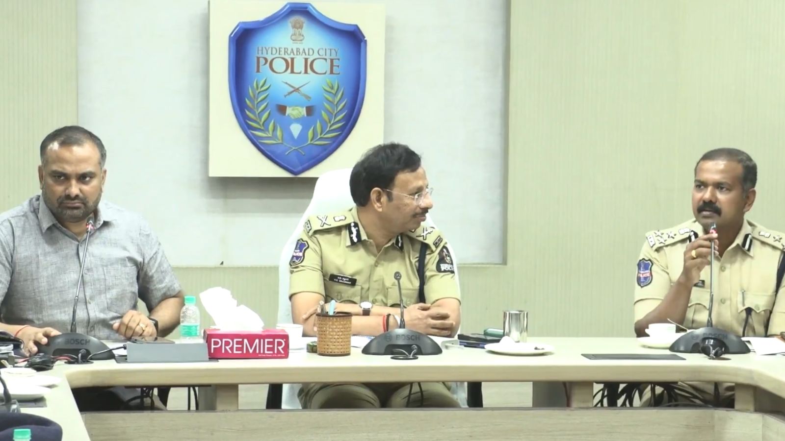 GHMC Commissioner RV Karnan reviews monsoon preparedness with Hyderabad police