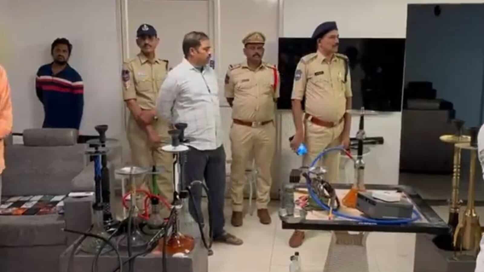 Police raid illegal hookah centre in Hyderabad’s LB Nagar, 38 detained during crackdown.