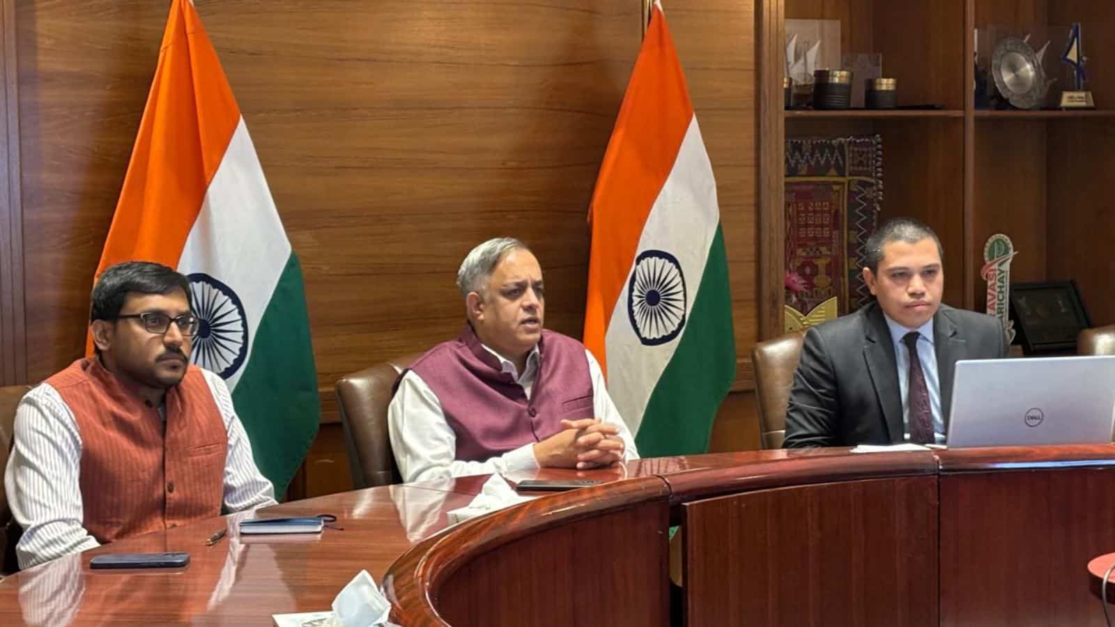 Indian embassy in Riyadh holds web meeting to assure Indian community of stable conditions.