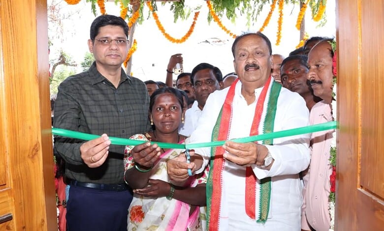 State Government Advisor Mohammed Shabbir Ali inaugurates Indiramma houses in Kamareddy