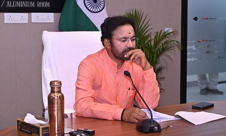 Indian Minister Kishan Reddy speaking at a meeting on petroleum products during Iran crisis.
