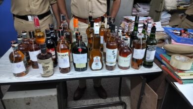 127 non-duty liquor bottles seized at Pahadishareef