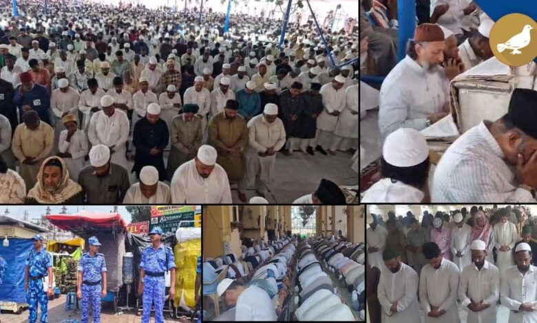 Thousands gather at Makkah Masjid in Hyderabad for Jummatul Vida prayers