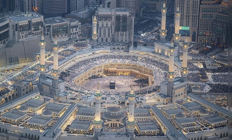 Aerial view of worshippers gathered around the Holy Kaaba at Makkah’s Grand Mosque during Ramzan’s last ten nights