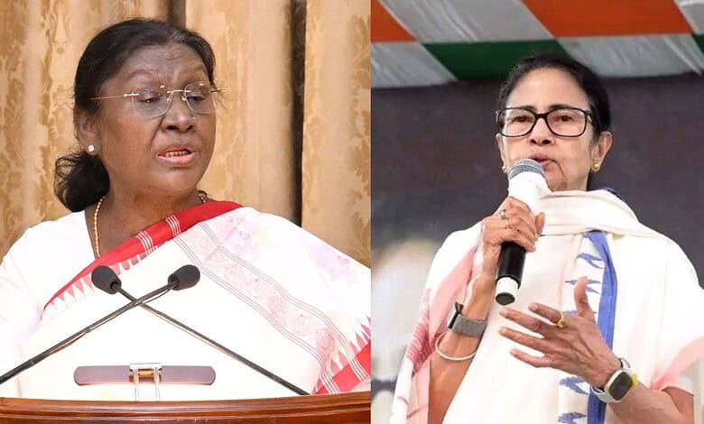 President Droupadi Murmu (left) West Bengal Chief Minister Mamata Banerjee (right)
