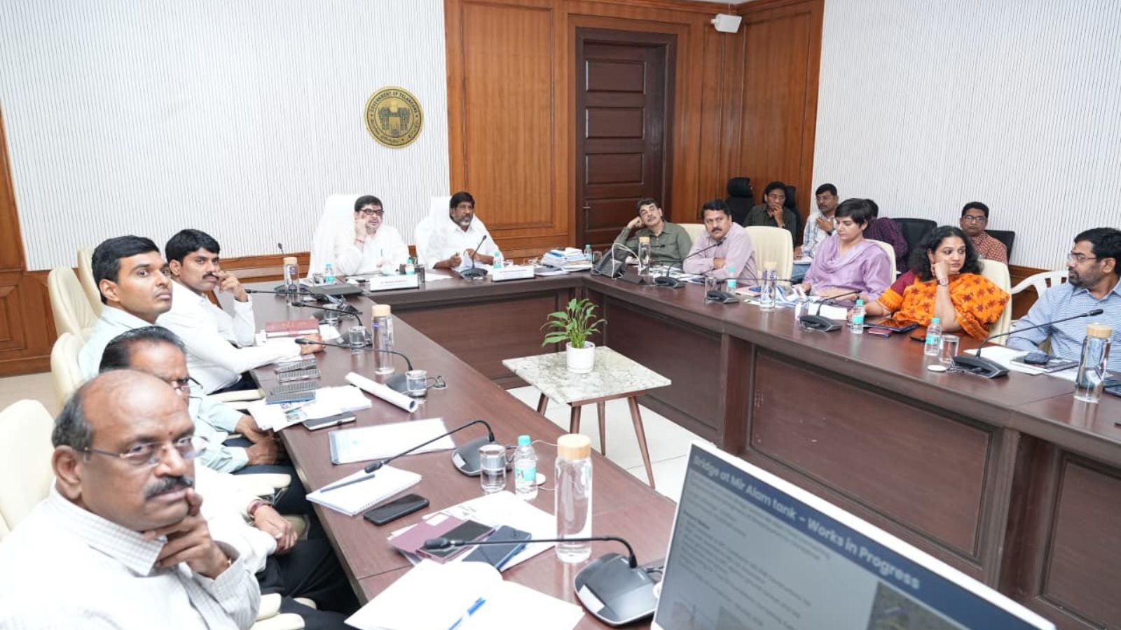 Deputy Chief Minister Mallu Bhatti Vikramarka conducts review meeting on Musi rejuvination works at Secretariat