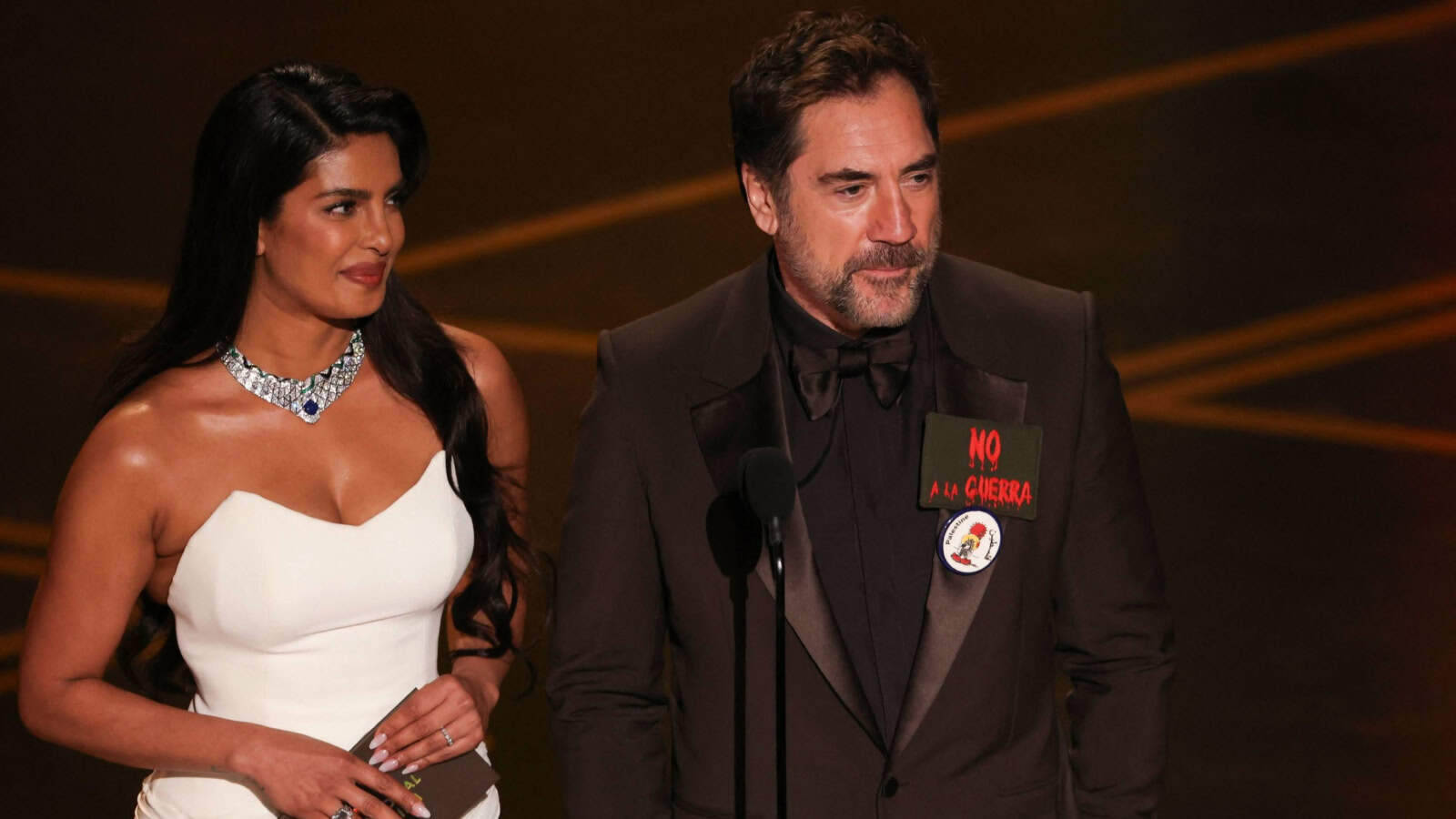 Priyanka Chopra and Javier Bardem at Oscars 2026