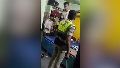 Pet Basheerabad police seen lathi-charging students