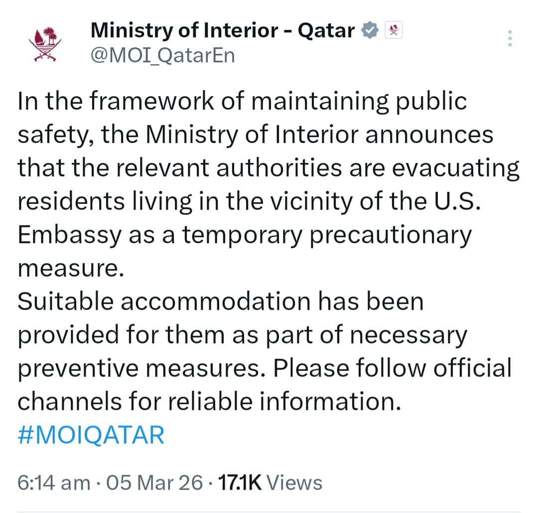 Saudi Arabia shoots down three cruise missiles amid US-Israel attack Iran Day 6.