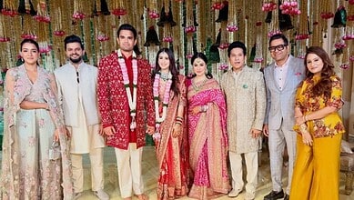 Arjun Tendulkar and Saaniya Chandhok's wedding photo