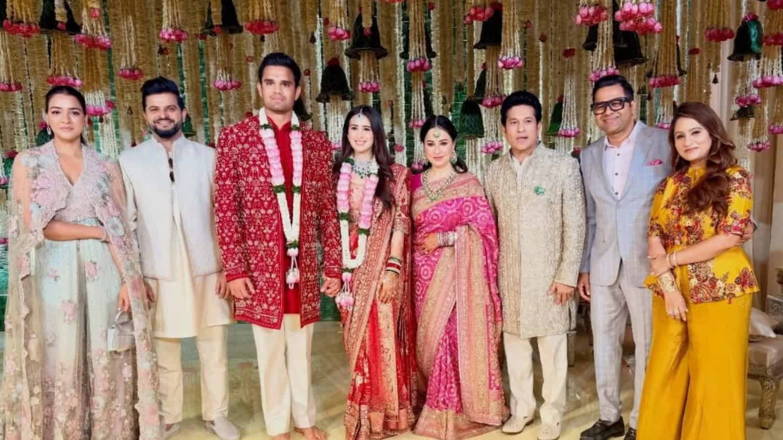 Arjun Tendulkar and Saaniya Chandhok's wedding photo
