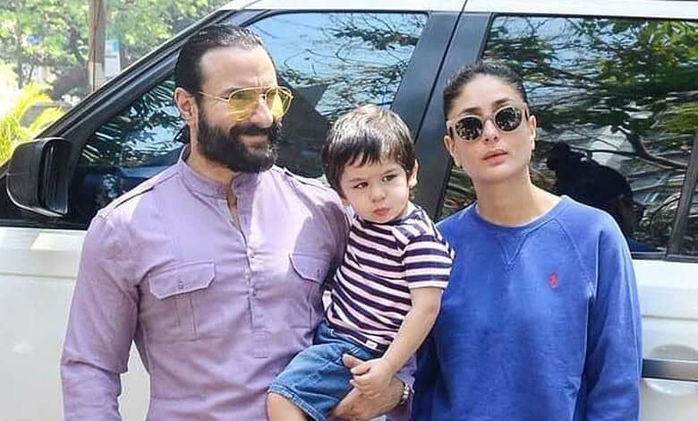 Saif Ali Khan and Kareena Kapoor Khan with their baby