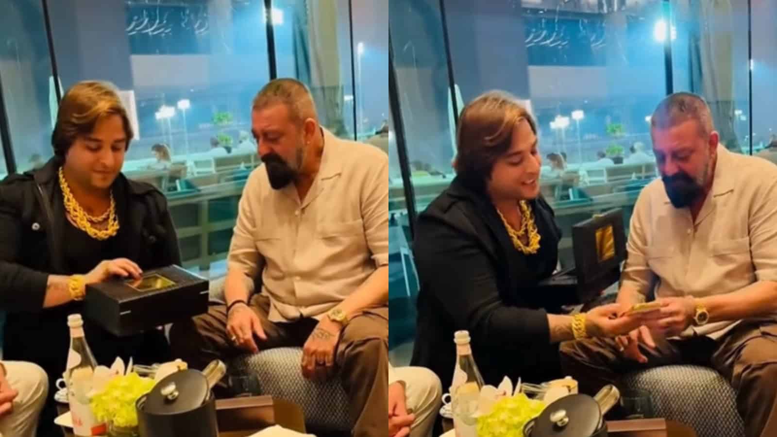 Sanjay Dutt with his fan in Dubai
