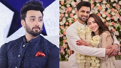 Umair Jaswal, Shoaib Malik and Sana Javed