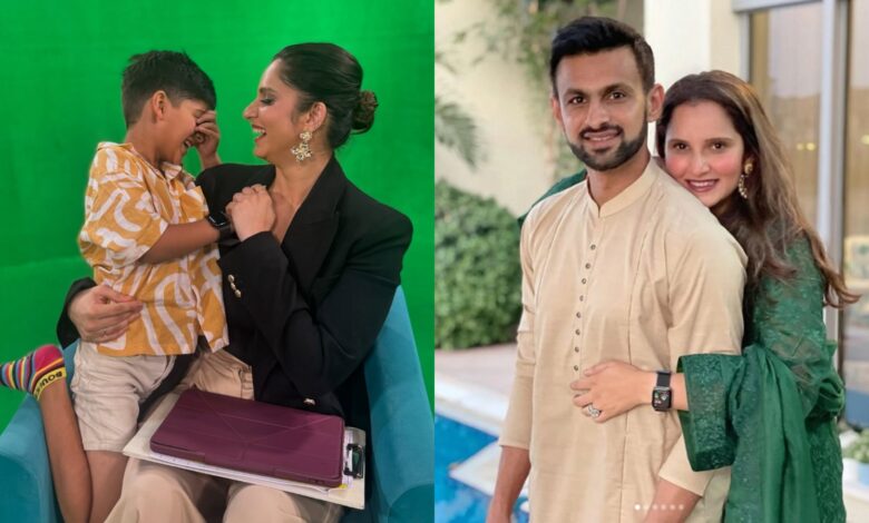 Sania Mirza, Izhaan Mirza Malik and Shoaib Malik