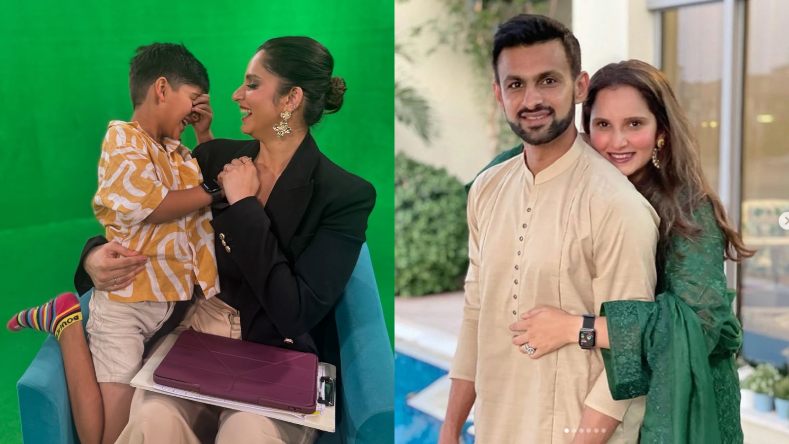 Sania Mirza, Izhaan Mirza Malik and Shoaib Malik