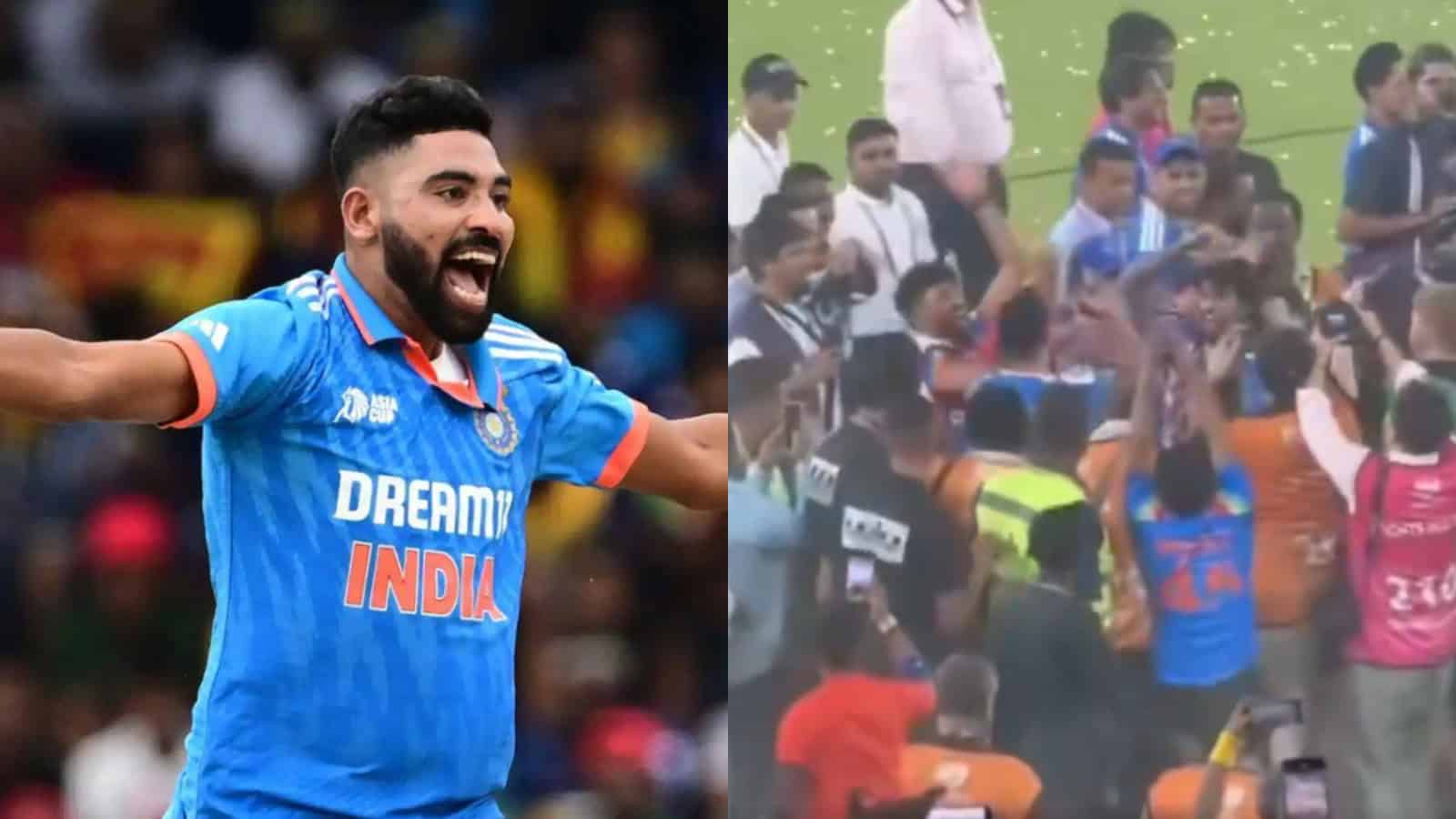 Indian cricket player celebrating after winning the World Cup.