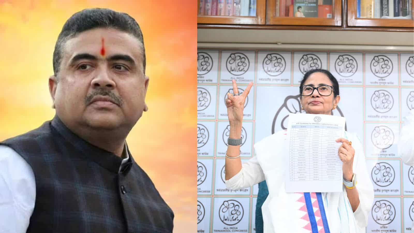 A political leader speaking at a campaign event, outdoors during sunset, with a serious expression.