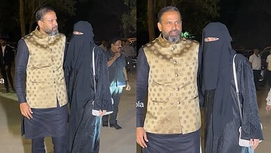 Yusuf Pathan with his wife Afreen Khan